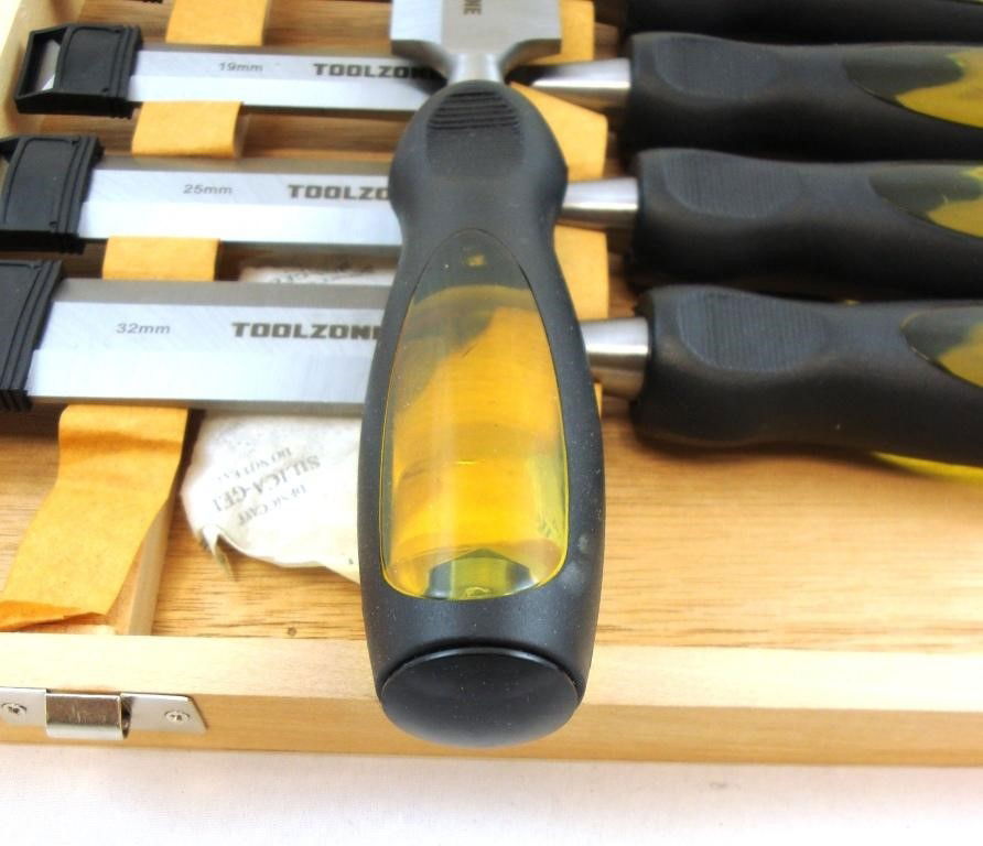 CHISEL SET WOOD 6PC 1/4, 1/2, 3/4, 1, 1.25, 1.5 IN CASE - TOOLZONE KDPWW043 thumbnail 4