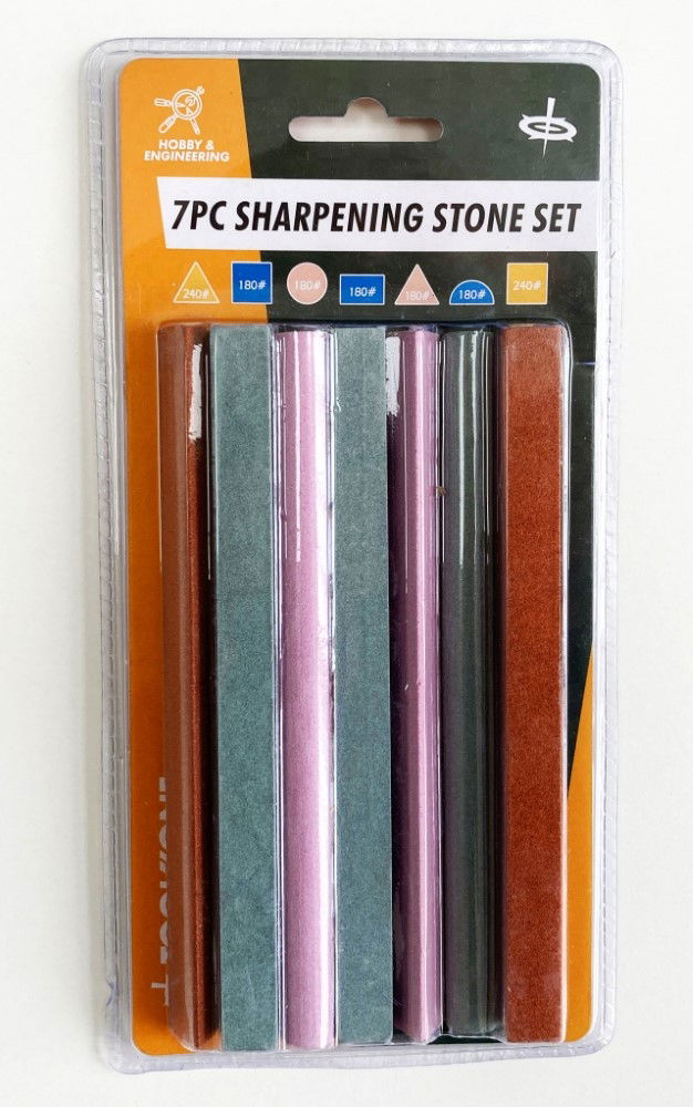 SHARPENING STONE SET 7PC 6 180 AND 240 GRIT MIXED SHAPES - TOOLZONE KDPWW068 thumbnail 2