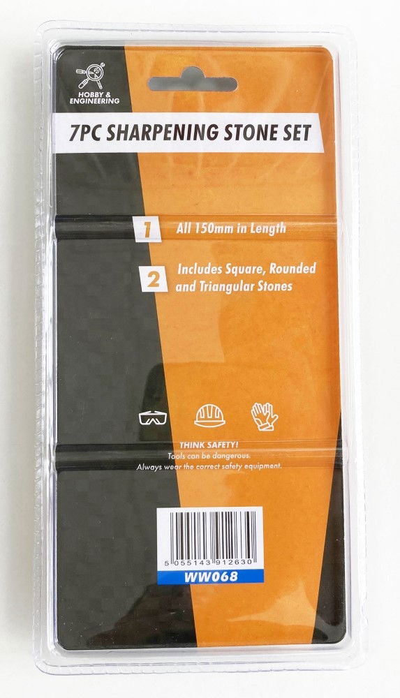 SHARPENING STONE SET 7PC 6 180 AND 240 GRIT MIXED SHAPES - TOOLZONE KDPWW068 thumbnail 4