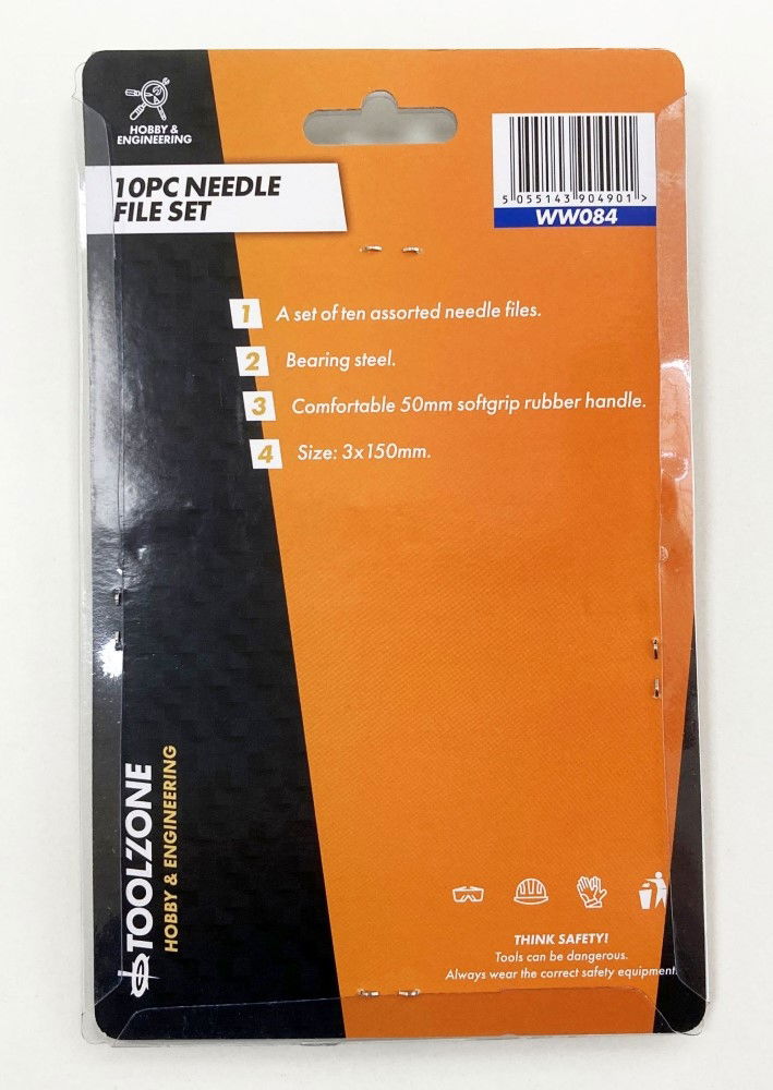 NEEDLE FILE SET 10PC BEARING STEEL VARIOUS SHAPES WITH POUCH - TOOLZONE KDPWW084 thumbnail 6
