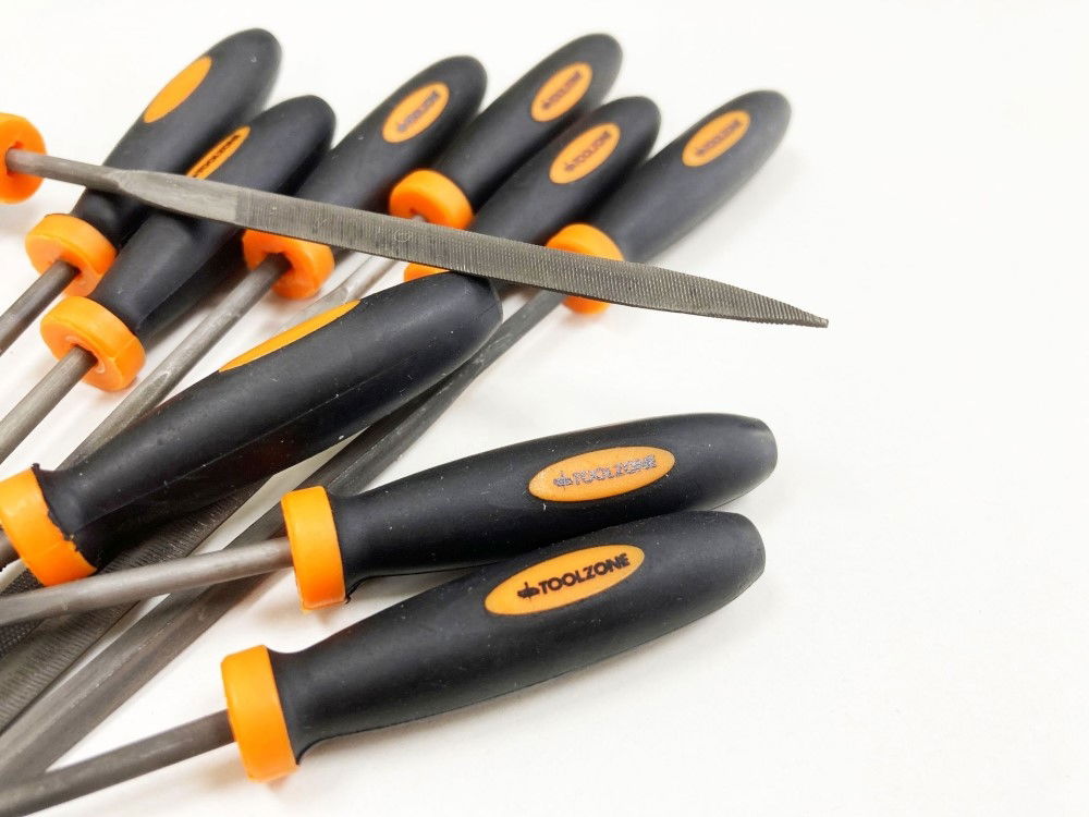 NEEDLE FILE SET 10PC BEARING STEEL VARIOUS SHAPES WITH POUCH - TOOLZONE KDPWW084 thumbnail 9