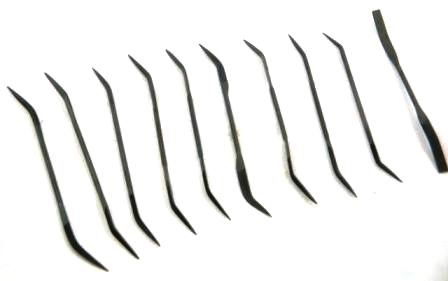 NEEDLE FILE SET RIFFLER 10PC 140mm VARIOUS SHAPES WITH POUCH - TOOLZONE KDPWW085 thumbnail 3