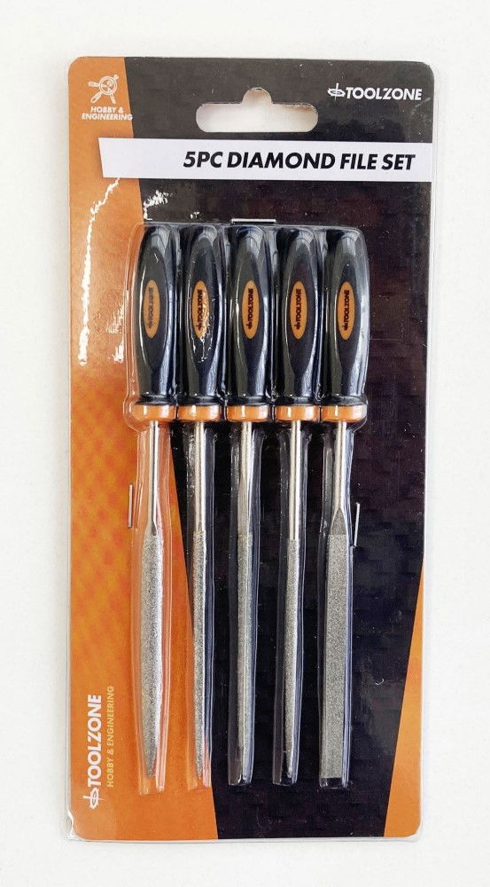 DIAMOND FILE SET 5PC 85mm BLADE VARIOUS SHAPES - TOOLZONE KDPWW096 thumbnail 4