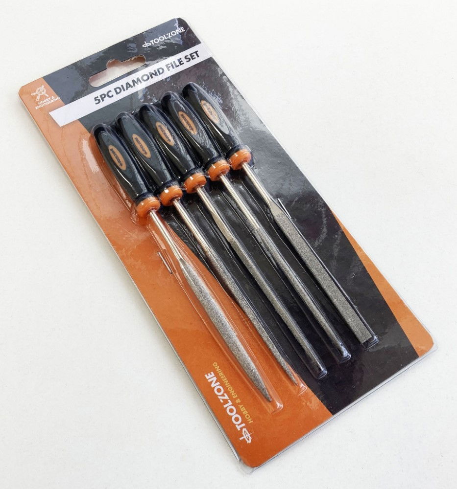 DIAMOND FILE SET 5PC 85mm BLADE VARIOUS SHAPES - TOOLZONE KDPWW096 thumbnail 5