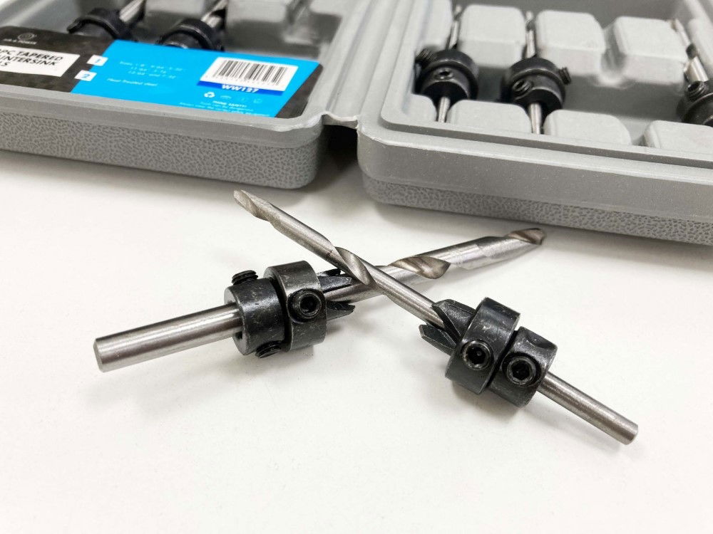 TAPERED COUNTERSINK DRILL SET 22PC HEAT-TREATED STEEL SIZES 1/8 TO 7/32 - TOOLZONE KDPWW127 thumbnail 4