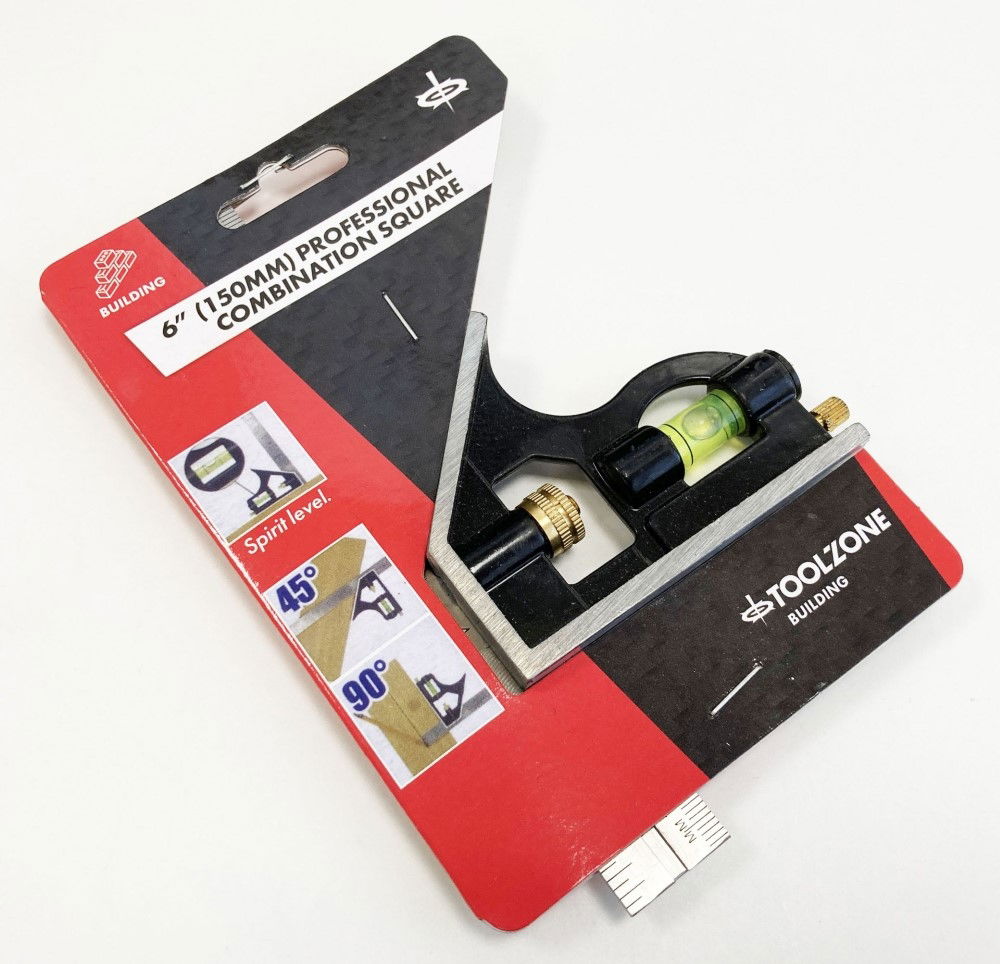 COMBINATION SQUARE 6 ALUMINIUM DUAL MARKED IMPERIAL METRIC - TOOLZONE KDPWW144 thumbnail 3