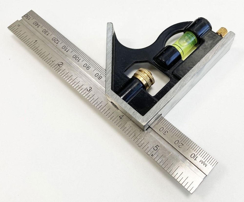 COMBINATION SQUARE 6 ALUMINIUM DUAL MARKED IMPERIAL METRIC - TOOLZONE KDPWW144 thumbnail 5