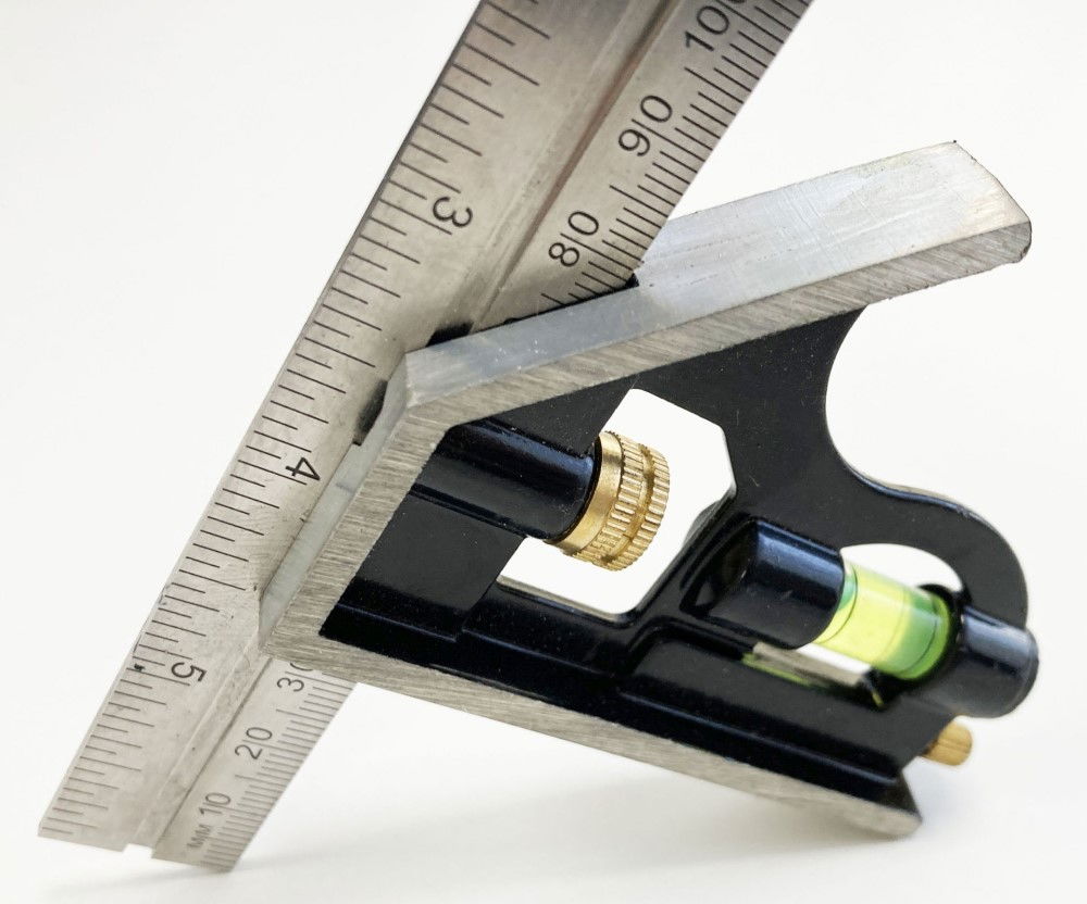 COMBINATION SQUARE 6 ALUMINIUM DUAL MARKED IMPERIAL METRIC - TOOLZONE KDPWW144 thumbnail 6