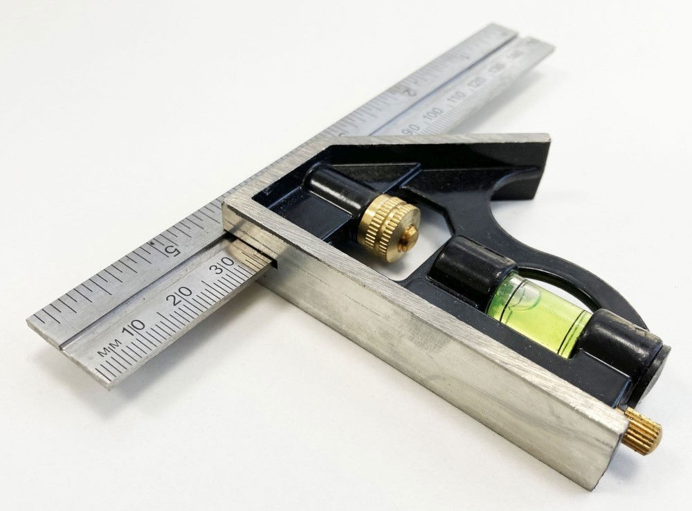COMBINATION SQUARE 6 ALUMINIUM DUAL MARKED IMPERIAL METRIC - TOOLZONE KDPWW144 thumbnail 7