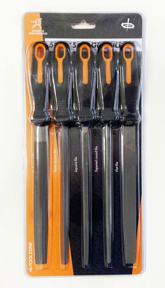 FILE SET 5PC 8 T12 STEEL SOFT GRIP HANDLES - TOOLZONE KDPWW163 thumbnail 4