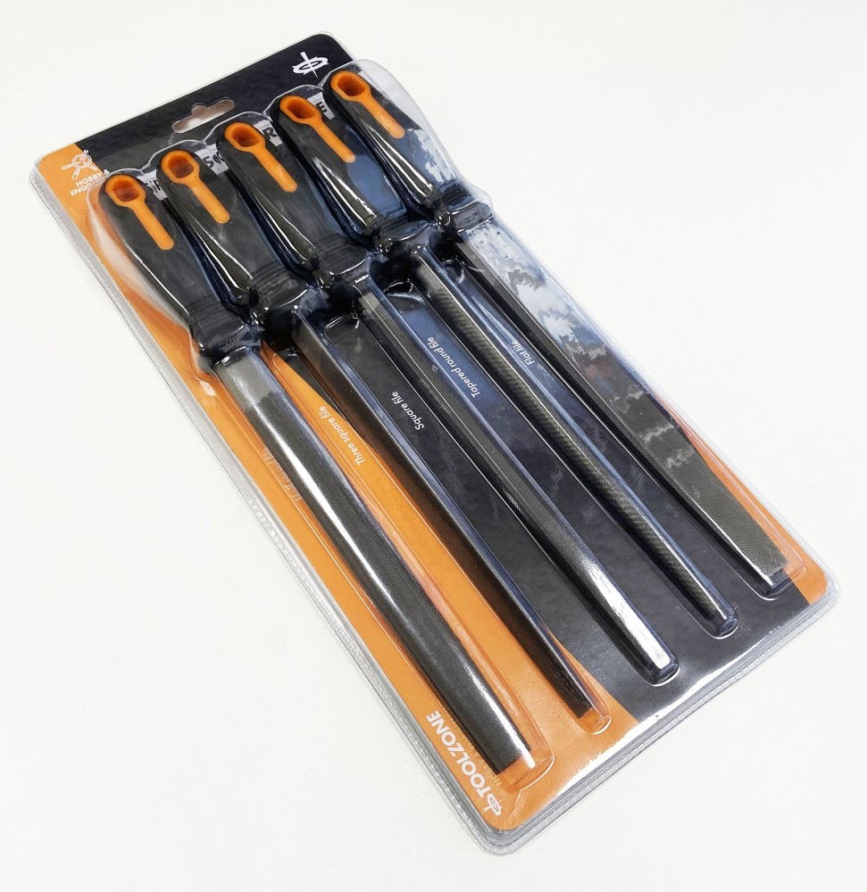 FILE SET 5PC 8 T12 STEEL SOFT GRIP HANDLES - TOOLZONE KDPWW163 thumbnail 5