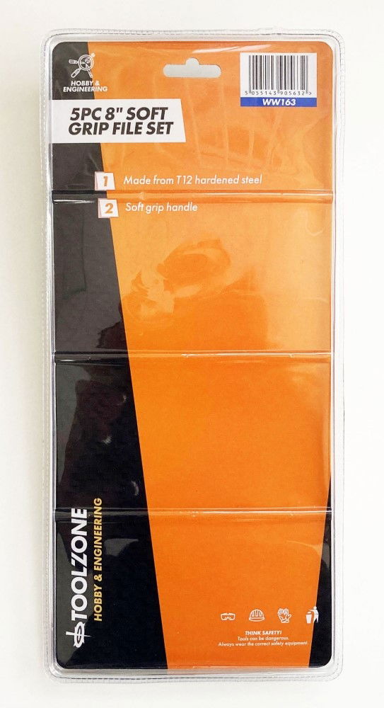 FILE SET 5PC 8 T12 STEEL SOFT GRIP HANDLES - TOOLZONE KDPWW163 thumbnail 6