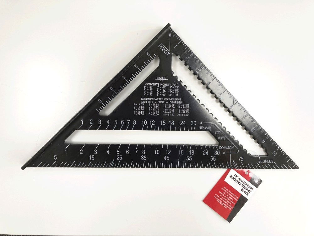 ROOFERS SQUARE ALUMINIUM 12 BLACK - TOOLZONE KDPWW206 thumbnail 2
