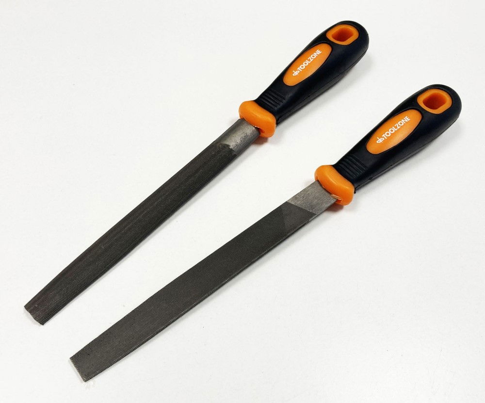 FILE SET 2PC 150mm T12 SOFT GRIP FLAT AND HALF ROUND - TOOLZONE KDPWW210 thumbnail 4