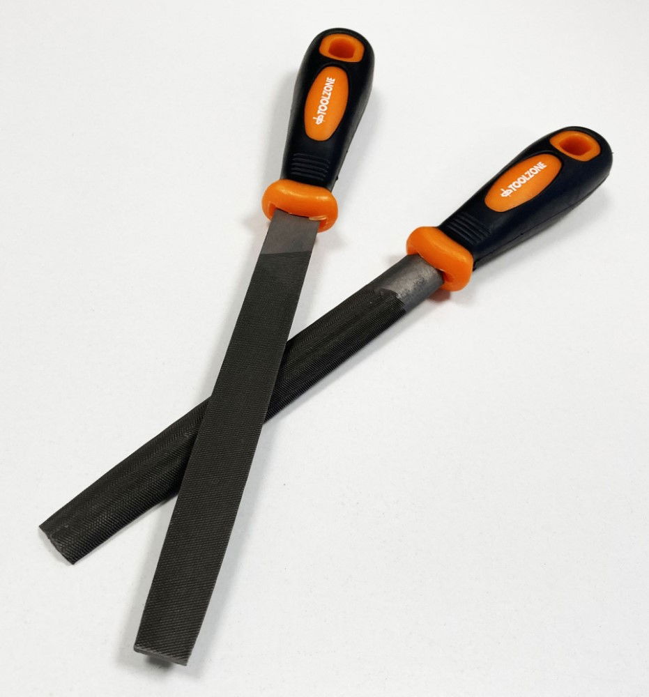 FILE SET 2PC 150mm T12 SOFT GRIP FLAT AND HALF ROUND - TOOLZONE KDPWW210 thumbnail 5