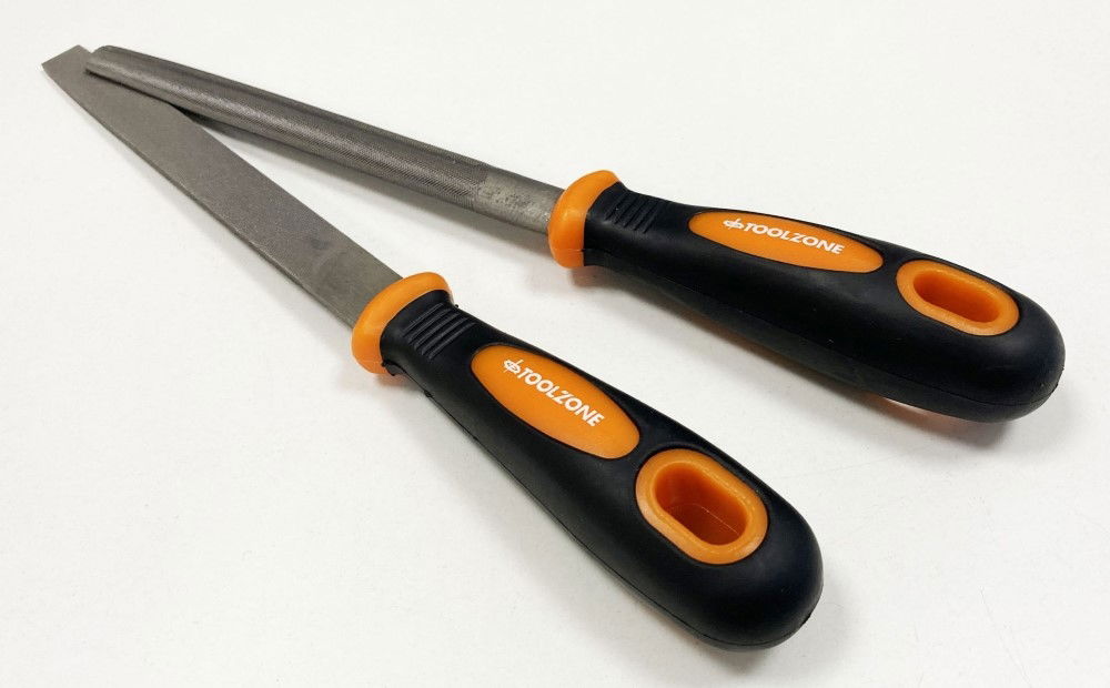 FILE SET 2PC 150mm T12 SOFT GRIP FLAT AND HALF ROUND - TOOLZONE KDPWW210 thumbnail 6