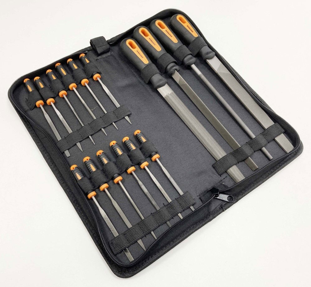 FILE SET 16PC WITH CARRY CASE 200mm AND 100mm BEARING STEEL FILES - TOOLZONE KDPWW216 thumbnail 6