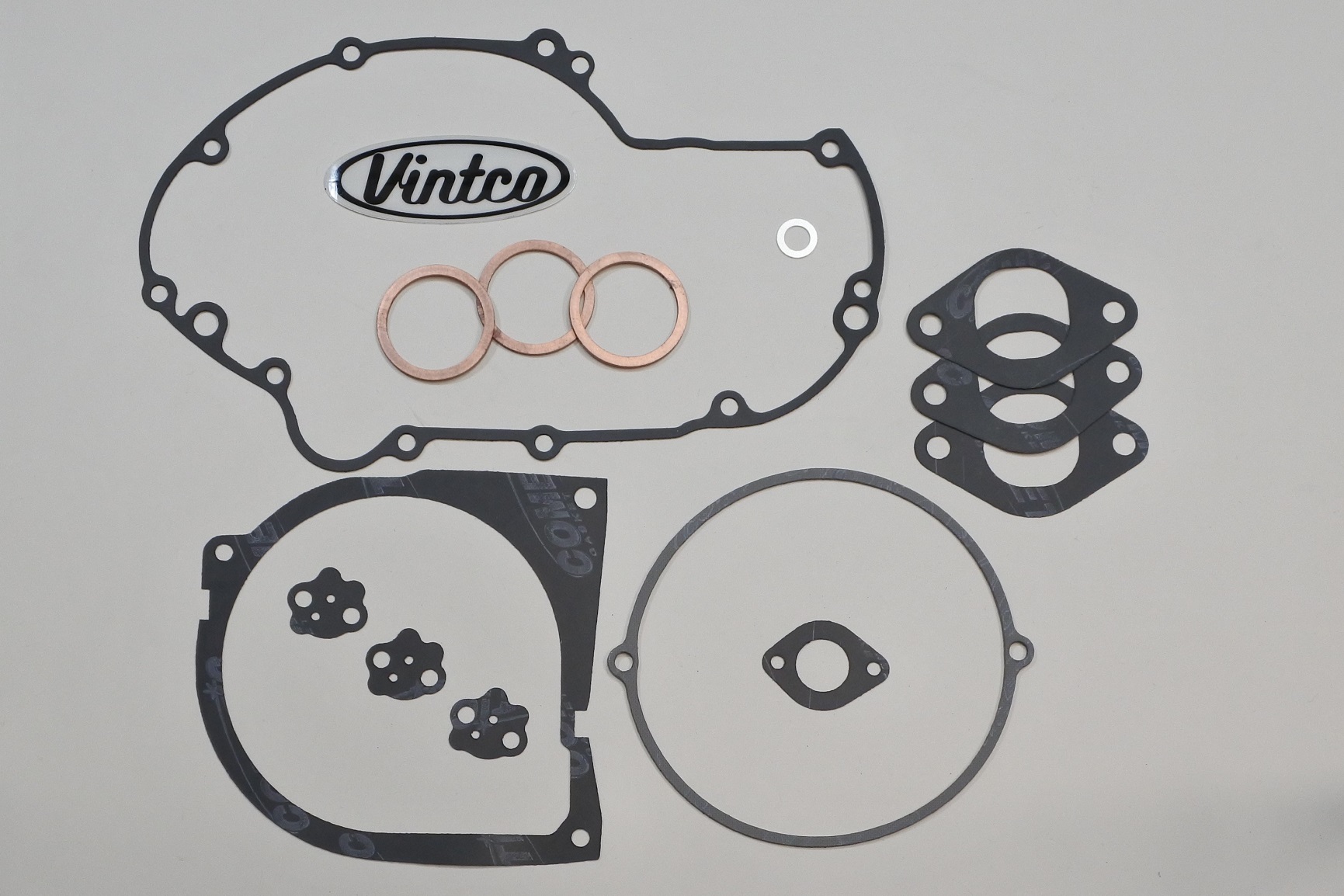 ENGINE GASKET KIT 74-75 KAWASAKI H2 750 VINTCO KEG014 thumbnail 2