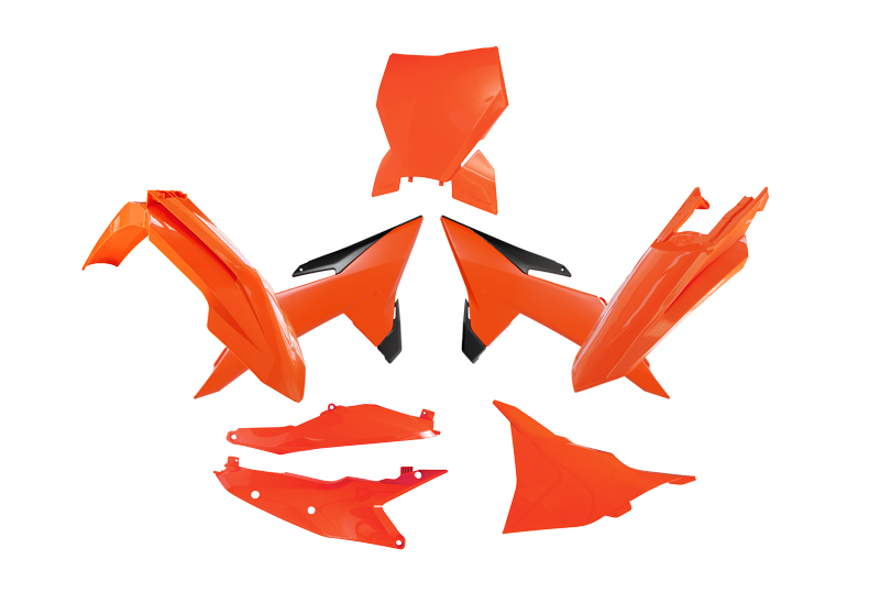 PLASTIC KIT 6PCS KTM SX SXF XC XC-F 2025, R-TECH R-KITKTM-AN0-025 NEON ORANGE image 1