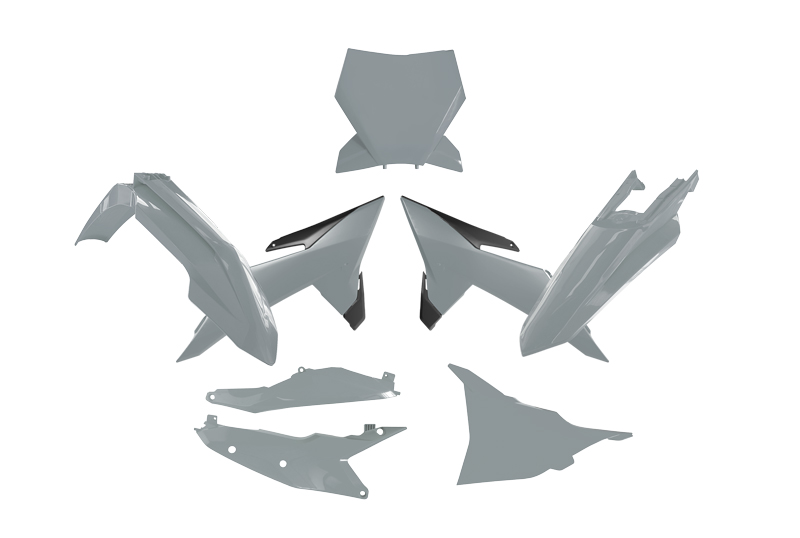PLASTIC KIT 6PCS KTM SX SXF XC XC-F 2025, R-TECH R-KITKTM-GR0-025 QUANTUM GREY image 1
