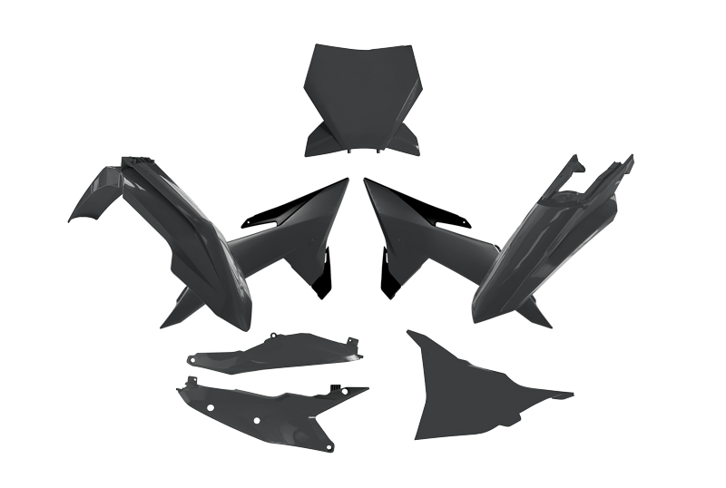 PLASTIC KIT 6PCS KTM SX SXF XC XC-F 2025, R-TECH R-KITKTM-NR0-025 BLACK image 1