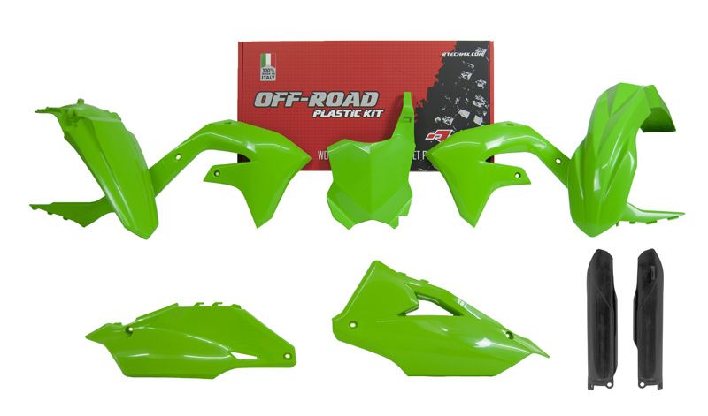 PLASTIC KIT/6 2019-23 KX450F OEM COLOUR 20-21, RTECH R-KITKXF-VE0-699 image 1