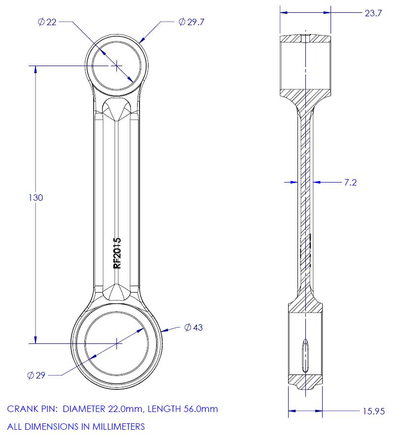 CONNECTING ROD KIT 71-81 CZ 380 VINTCO KR2015 thumbnail 4