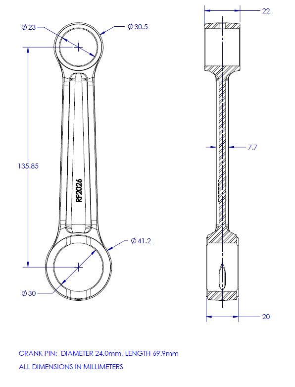CONNECTING ROD KIT 76-78 SUZUKI RM 370 400 VINTCO KR2026 thumbnail 4