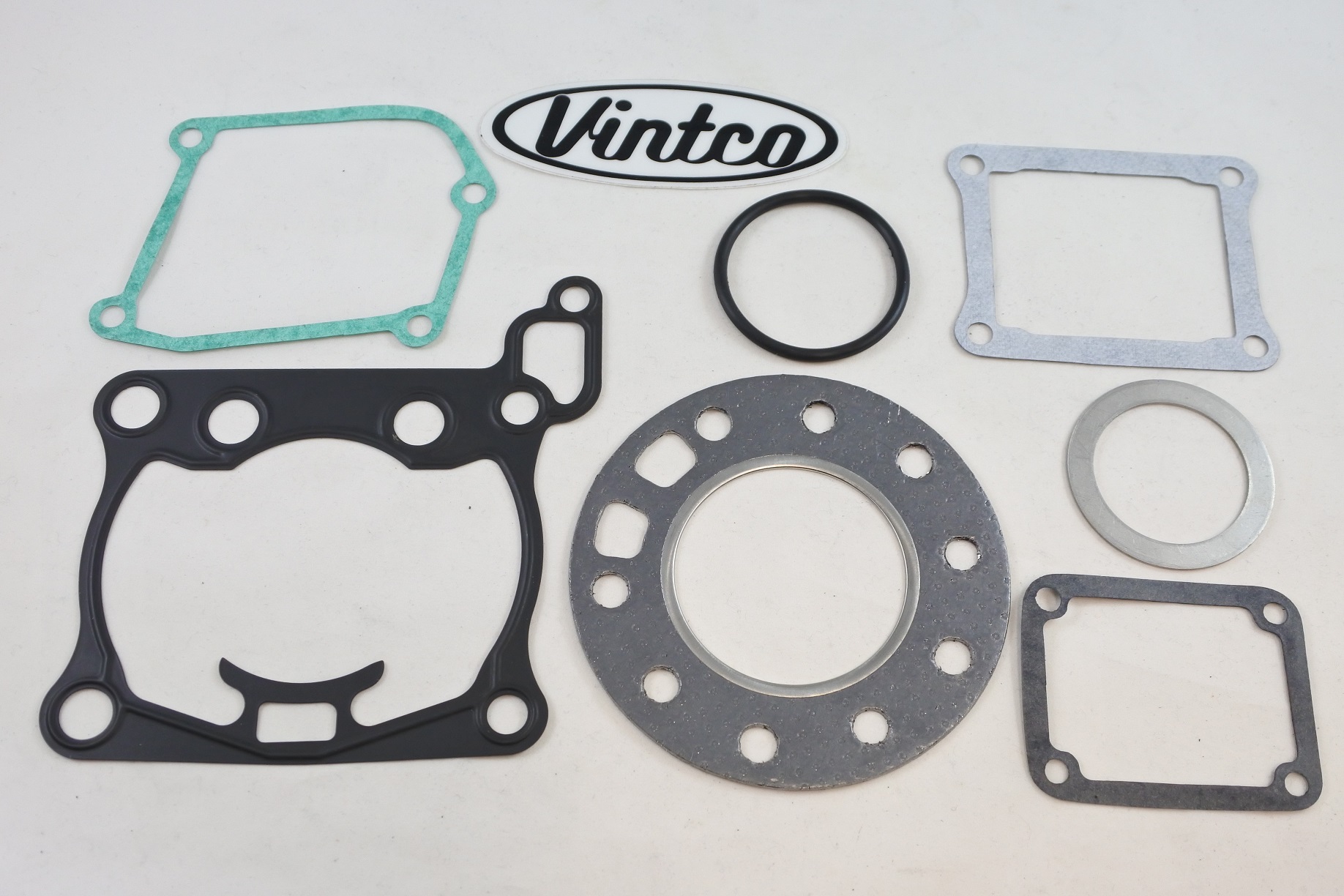 TOP END GASKET KIT 87-88 SUZUKI RM 125 BORE 54mm-55.5mm VINTCO KTE075 image 1
