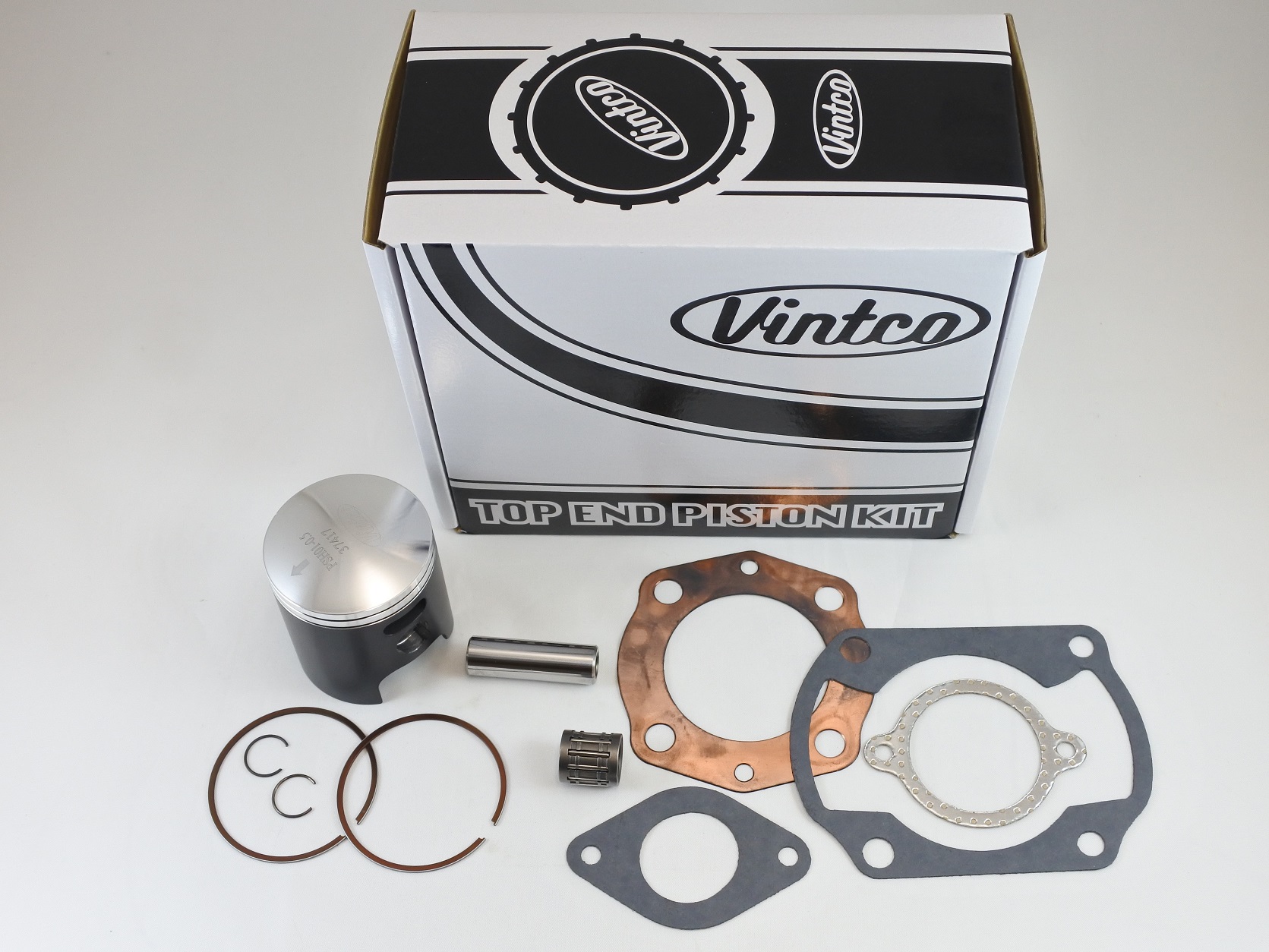 TOP END PISTON KIT 74-78 HONDA CR MT 125 R 56.5mm OVER VINTCO KTH01-0.5 thumbnail 2
