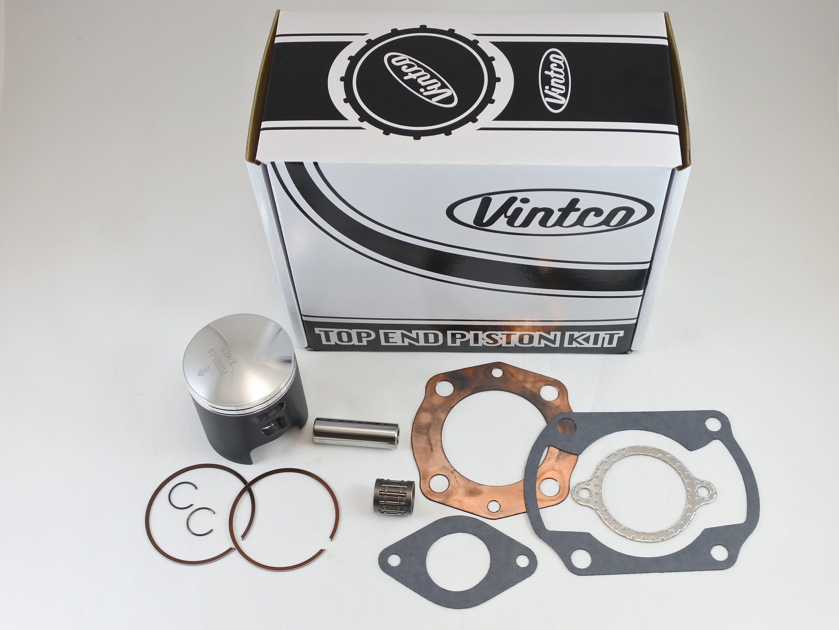 TOP END PISTON KIT 74-78 HONDA CR MT R 125 57.0mm OVER VINTCO KTH01-1.0 thumbnail 2