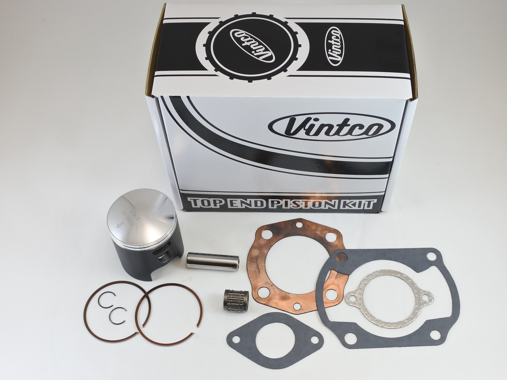 TOP END PISTON KIT 74-78 HONDA CR MT R 125 57.5mm 1.5mm OVER VINTCO KTH01-1.5 thumbnail 2