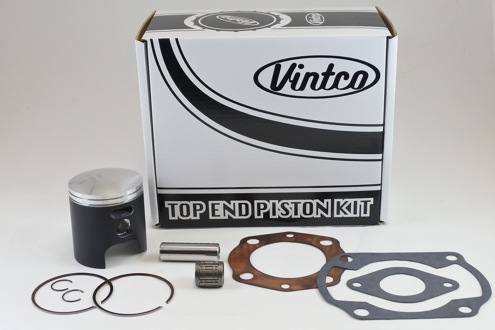 TOP END PISTON KIT 76-78 HONDA CR 125 57.0mm 1.0mm OVER VINTCO KTH02-1.0 image 1