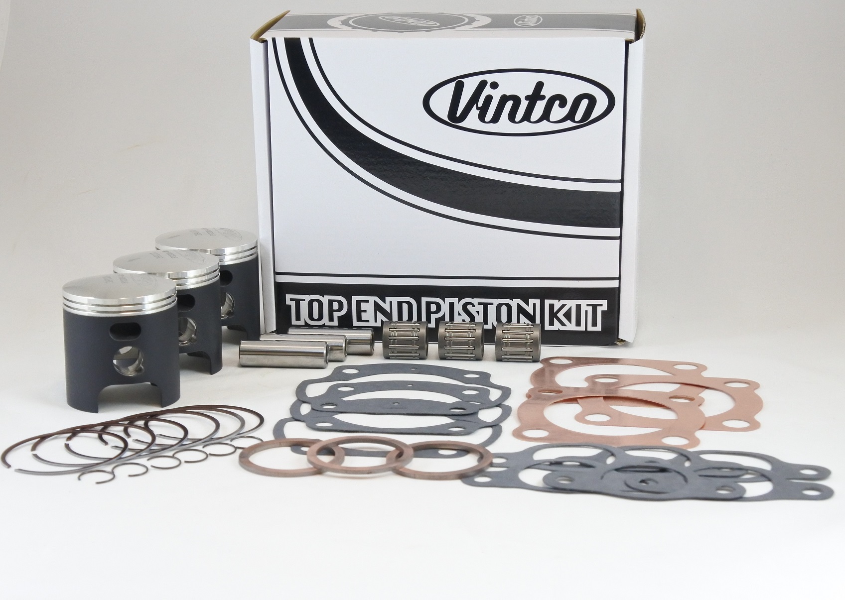 TOP END PISTON KIT 69-73 KAWASAKI H1 500 60.5mm 0.5mm OVER VINTCO KTK01-0.5 image 1