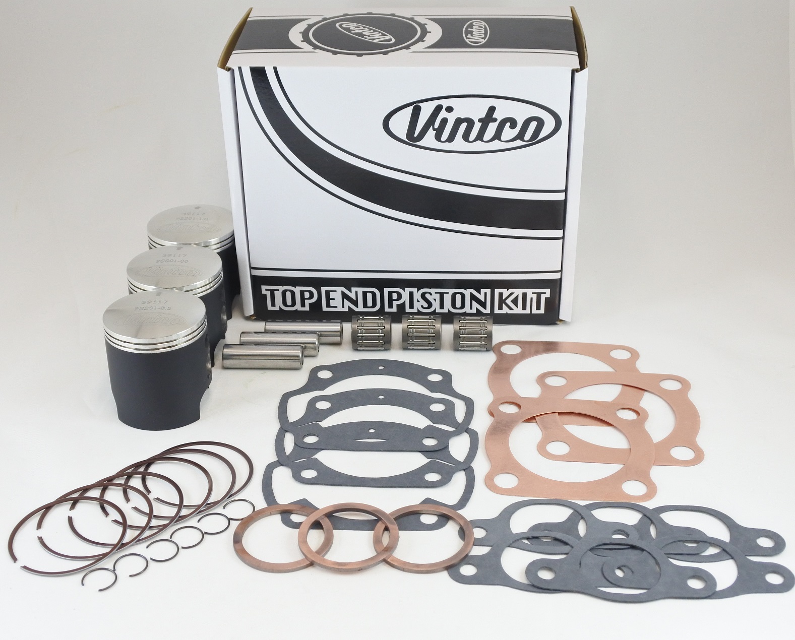 TOP END PISTON KIT 69-73 KAWASAKI H1 500 60.5mm 0.5mm OVER VINTCO KTK01-0.5 thumbnail 2