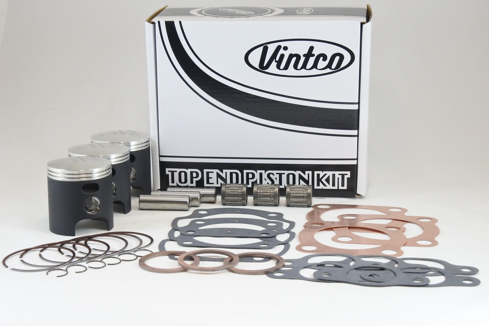 TOP END PISTON KIT 69-73 KAWASAKI H1 500 60.0mm STANDARD VINTCO KTK01-00 image 1