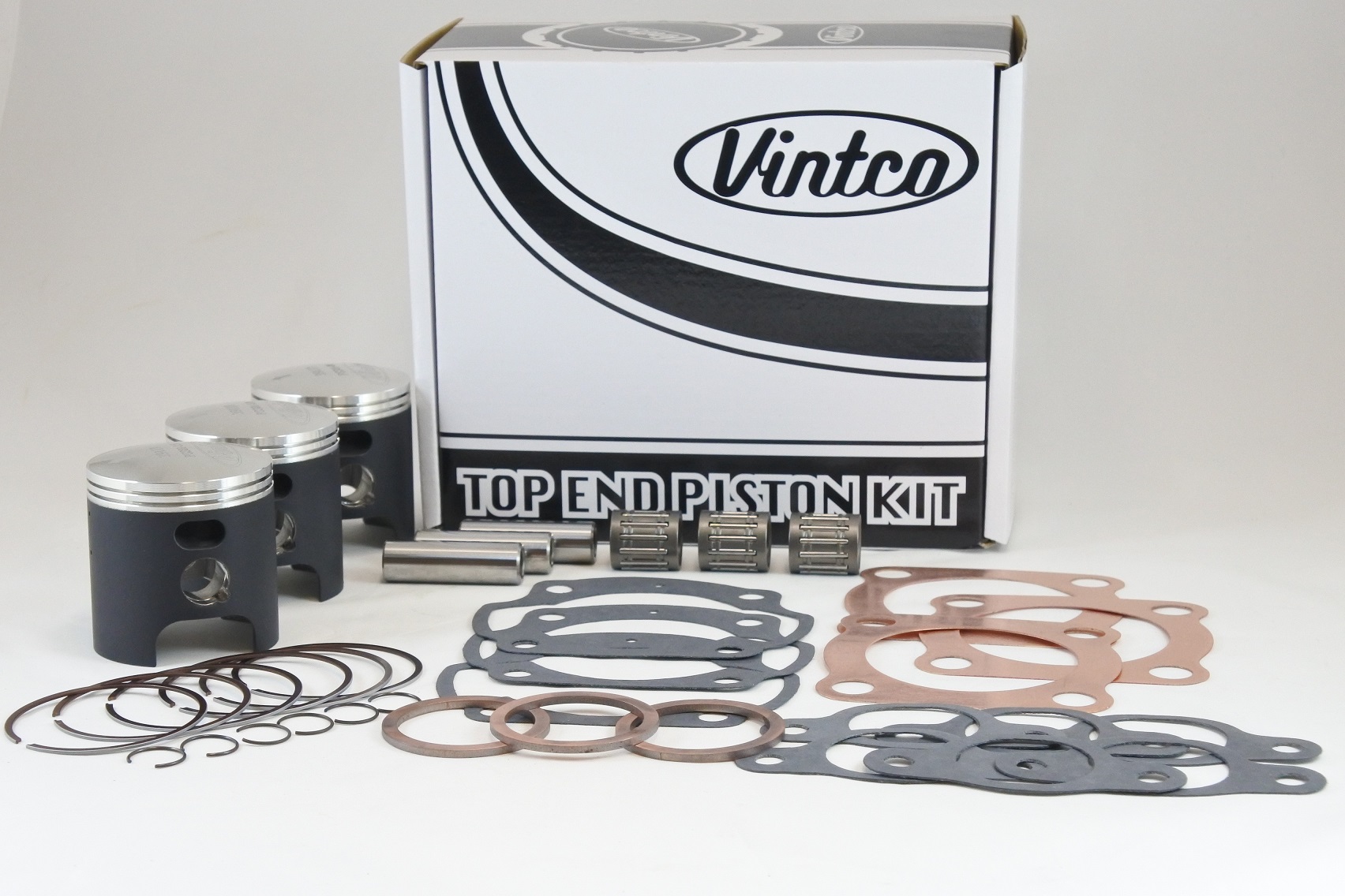 TOP END PISTON KIT 69-73 KAWASAKI H1 500 61.5MM OVER VINTCO KTK01-1.5 image 1