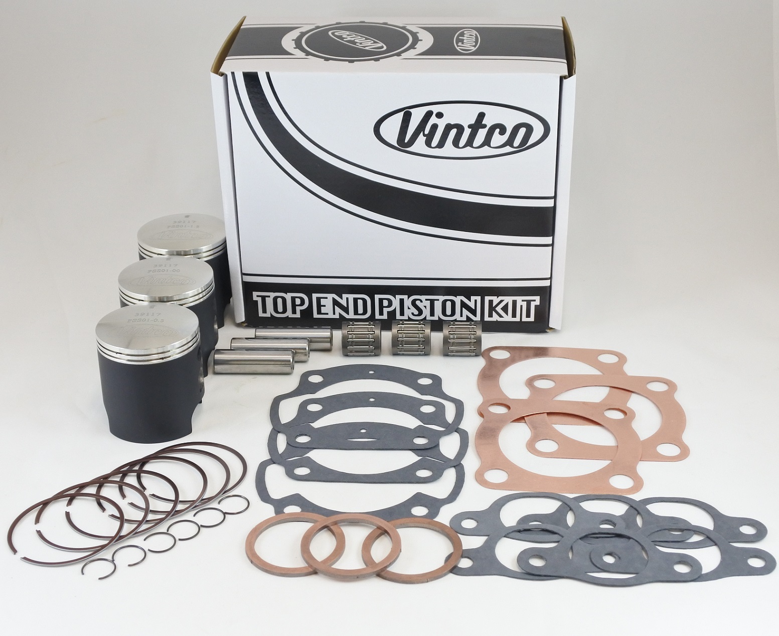 TOP END PISTON KIT 74-76 KAWASAKI H1 KH 500 60.5mm 0.5mm OVER VINTCO KTK02-0.5 thumbnail 2
