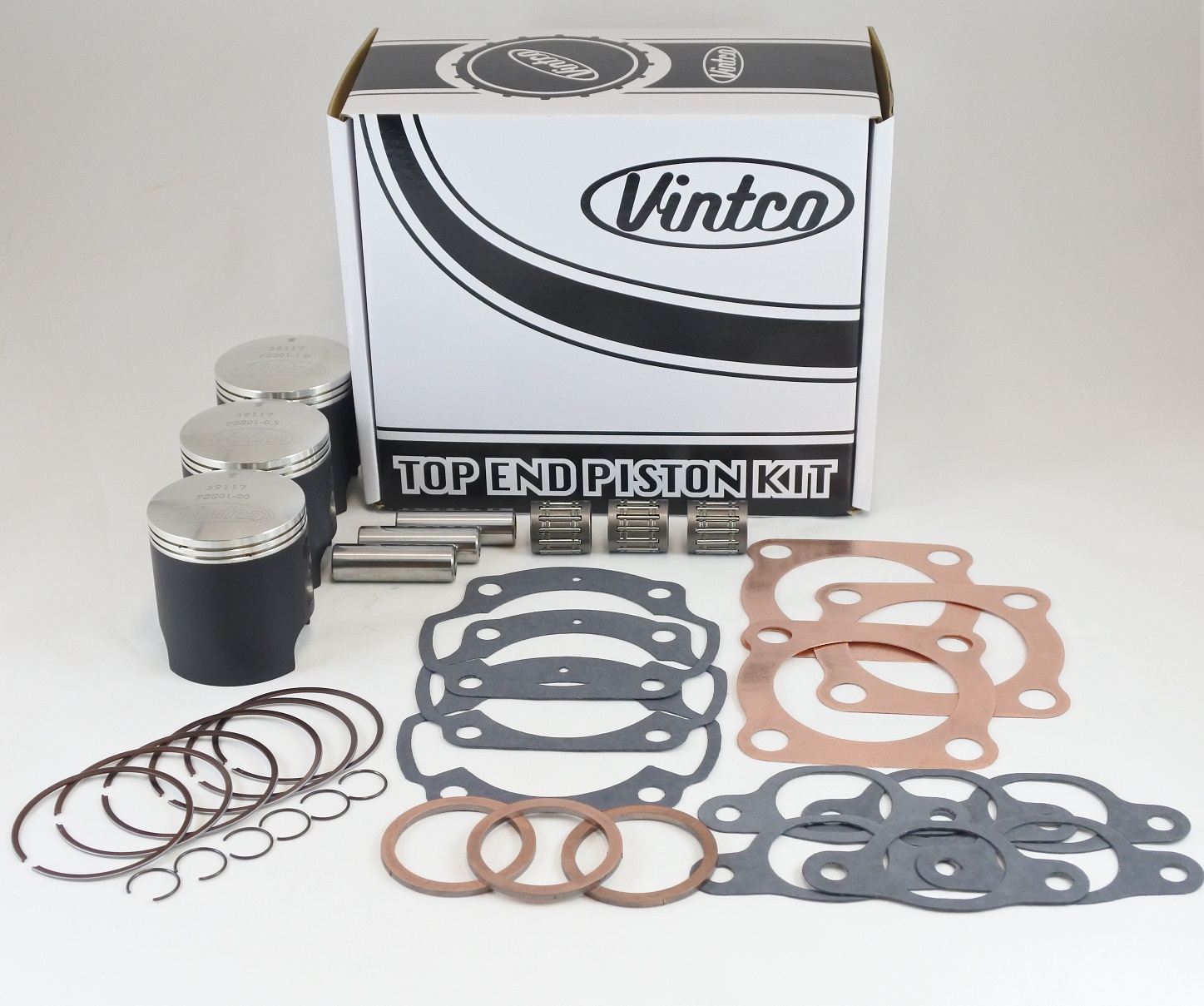 TOP END PISTON KIT 74-76 KAWASAKI H1 KH 500 60.0mm STANDARD VINTCO KTK02-00 thumbnail 2