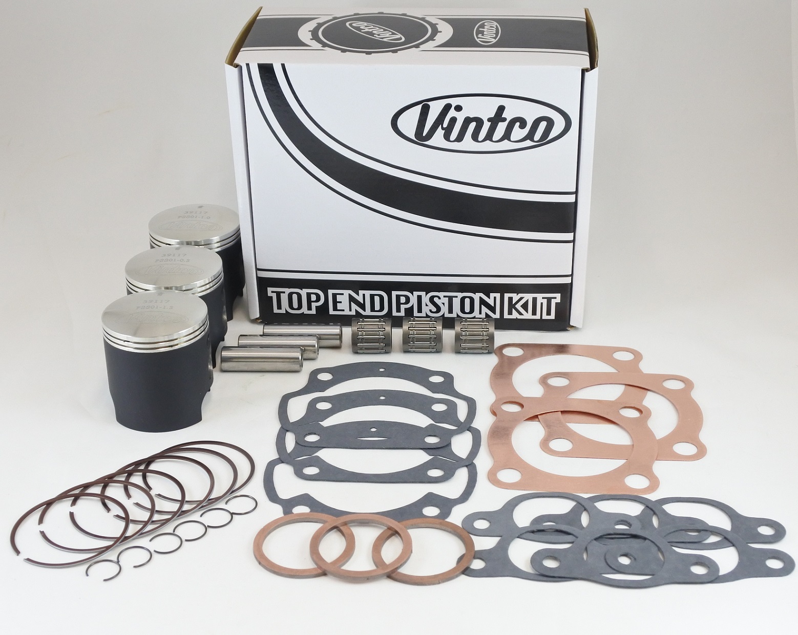 TOP END PISTON KIT 74-76 KAWASAKI H1 KH 500 61.5mm VINTCO KTK02-1.5 thumbnail 2