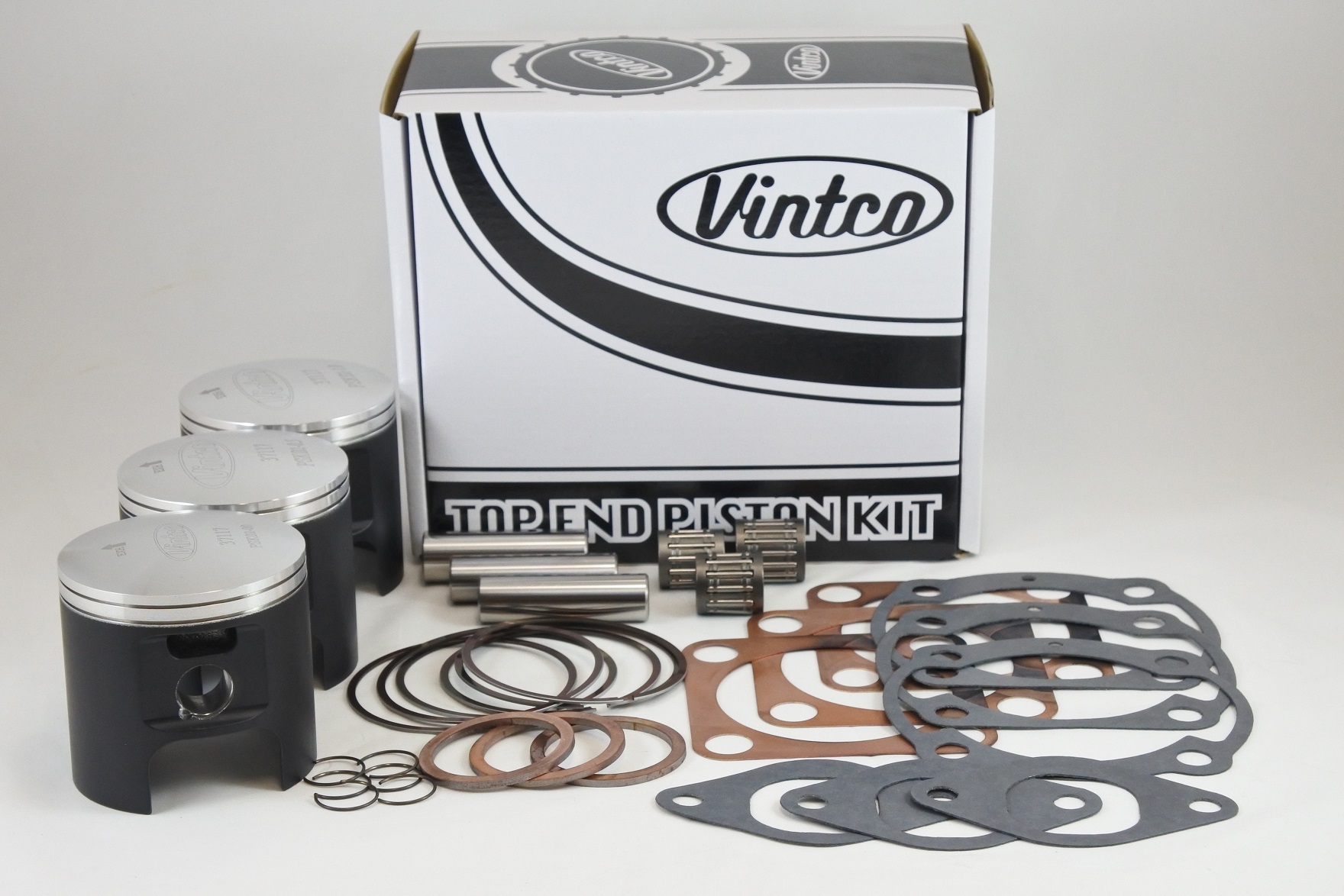 TOP END PISTON KIT 72-75 KAWASAKI H2 750 71.0MM STANDARD VINTCO KTK03-00 thumbnail 2