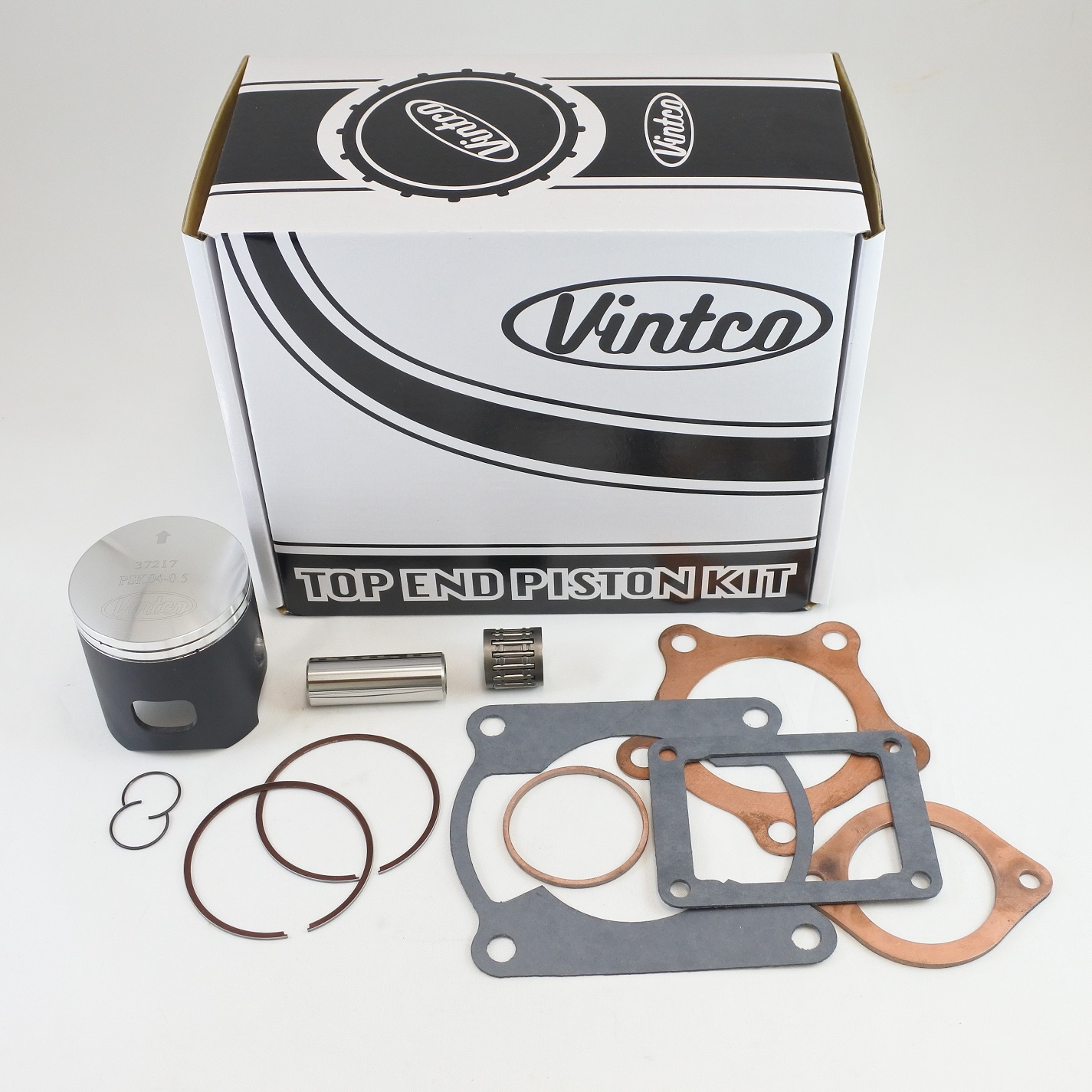 TOP END PISTON KIT 78-79 KAWASAKI KX 125 56.5mm OVER VINTCO KTK04-0.5 thumbnail 2