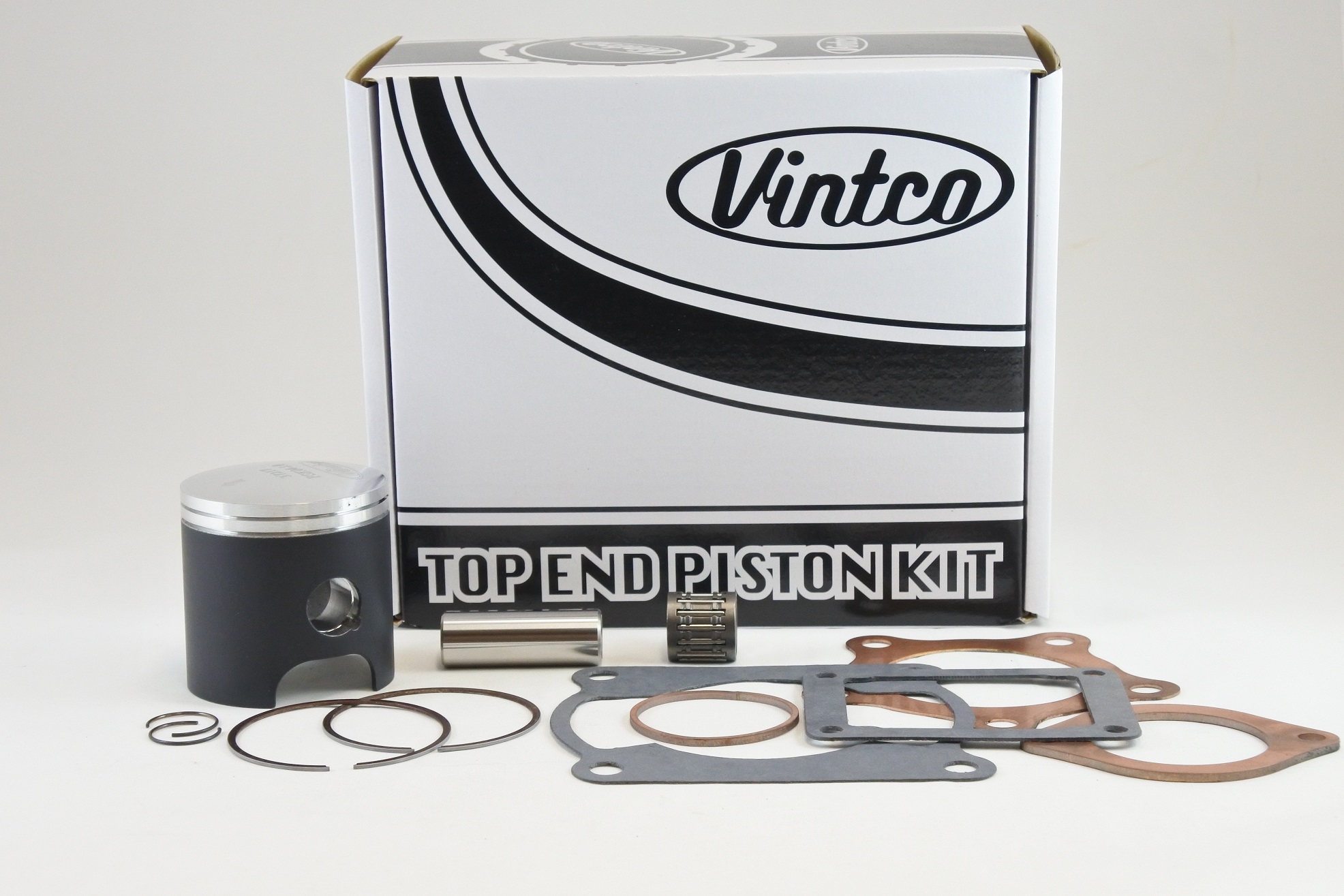 TOP END PISTON KIT 78-79 KAWASAKI KX 125 57.0mm 1.0mm OVER VINTCO KTK04-1.0 image 1