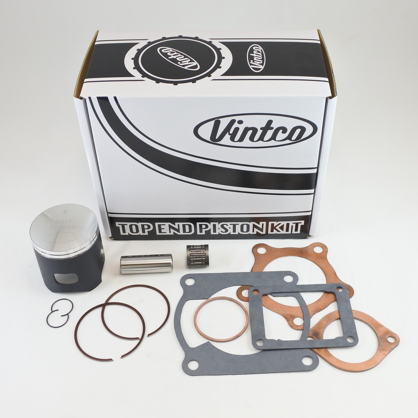 TOP END PISTON KIT 78-79 KAWASAKI KX 125 57.0mm 1.0mm OVER VINTCO KTK04-1.0 thumbnail 2