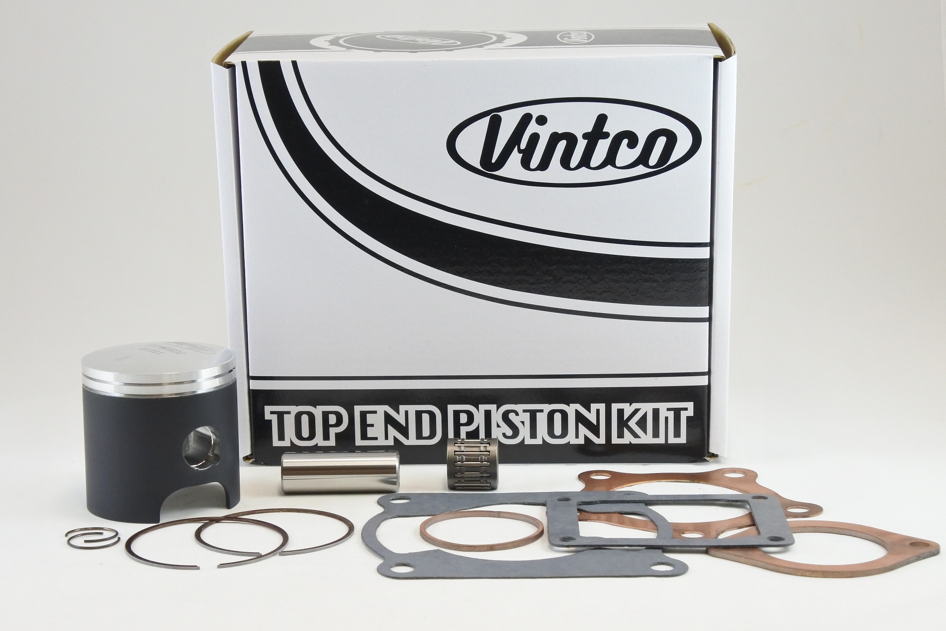 TOP END PISTON KIT 78-79 KAWASAKI KX 125 57.5mm 1.5mm OVER VINTCO KTK04-1.5 image 1