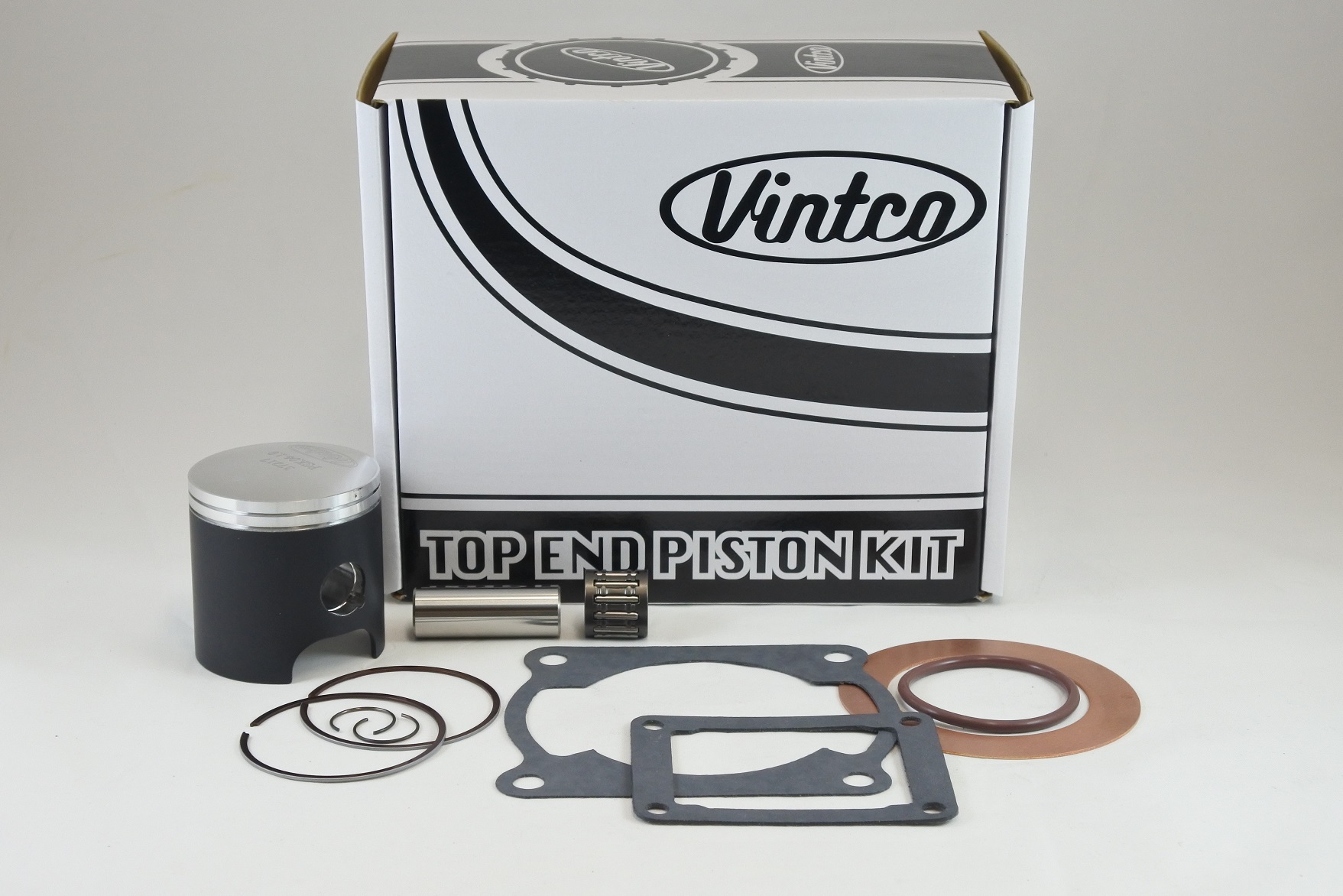 TOP END PISTON KIT 80-80 KAWASAKI KX 125 57.0mm OVER VINTCO KTK05-1.0 image 1