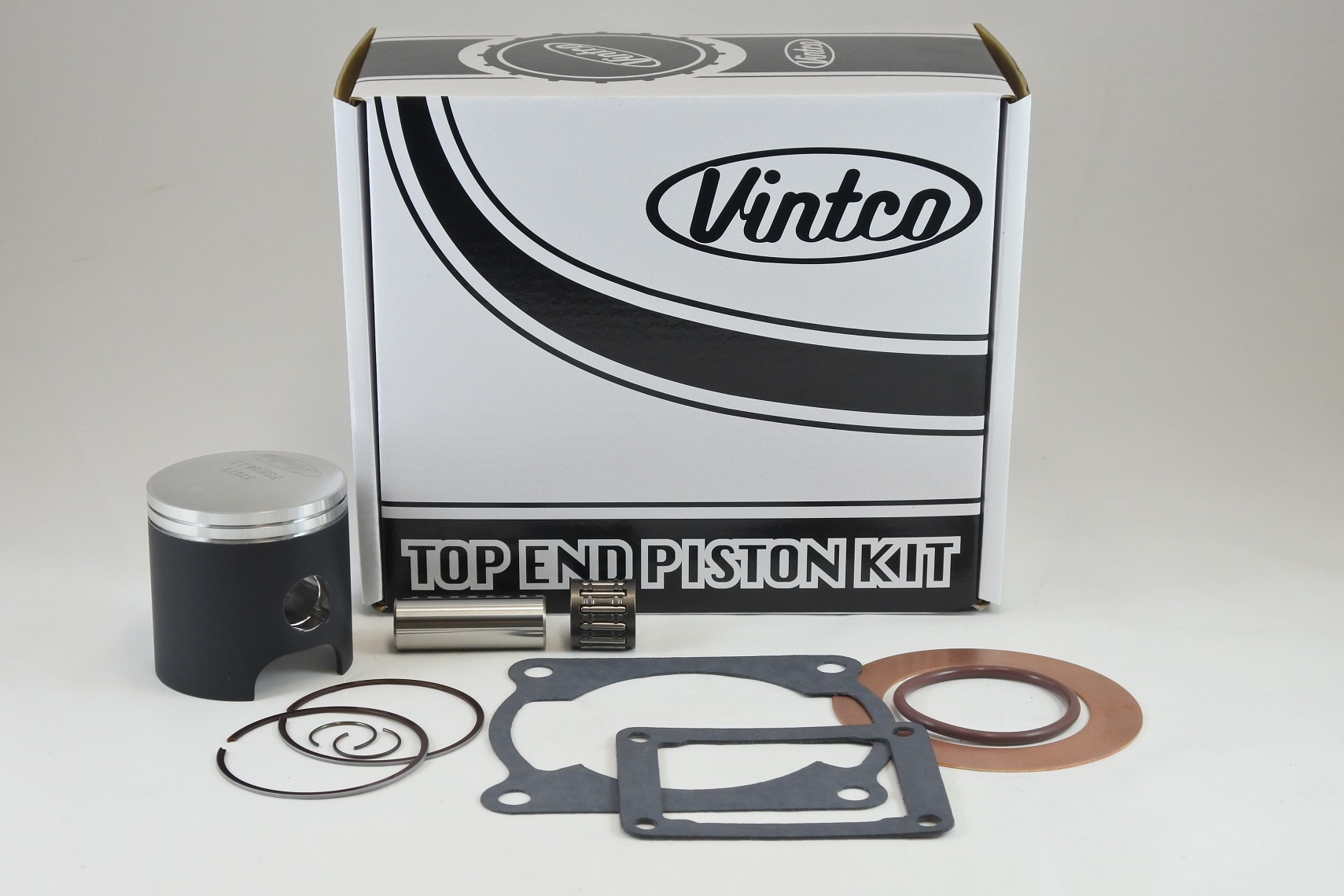 TOP END PISTON KIT 80-80 KAWASAKI KX 125 57.5mm 1.5mm OVER VINTCO KTK05-1.5 image 1