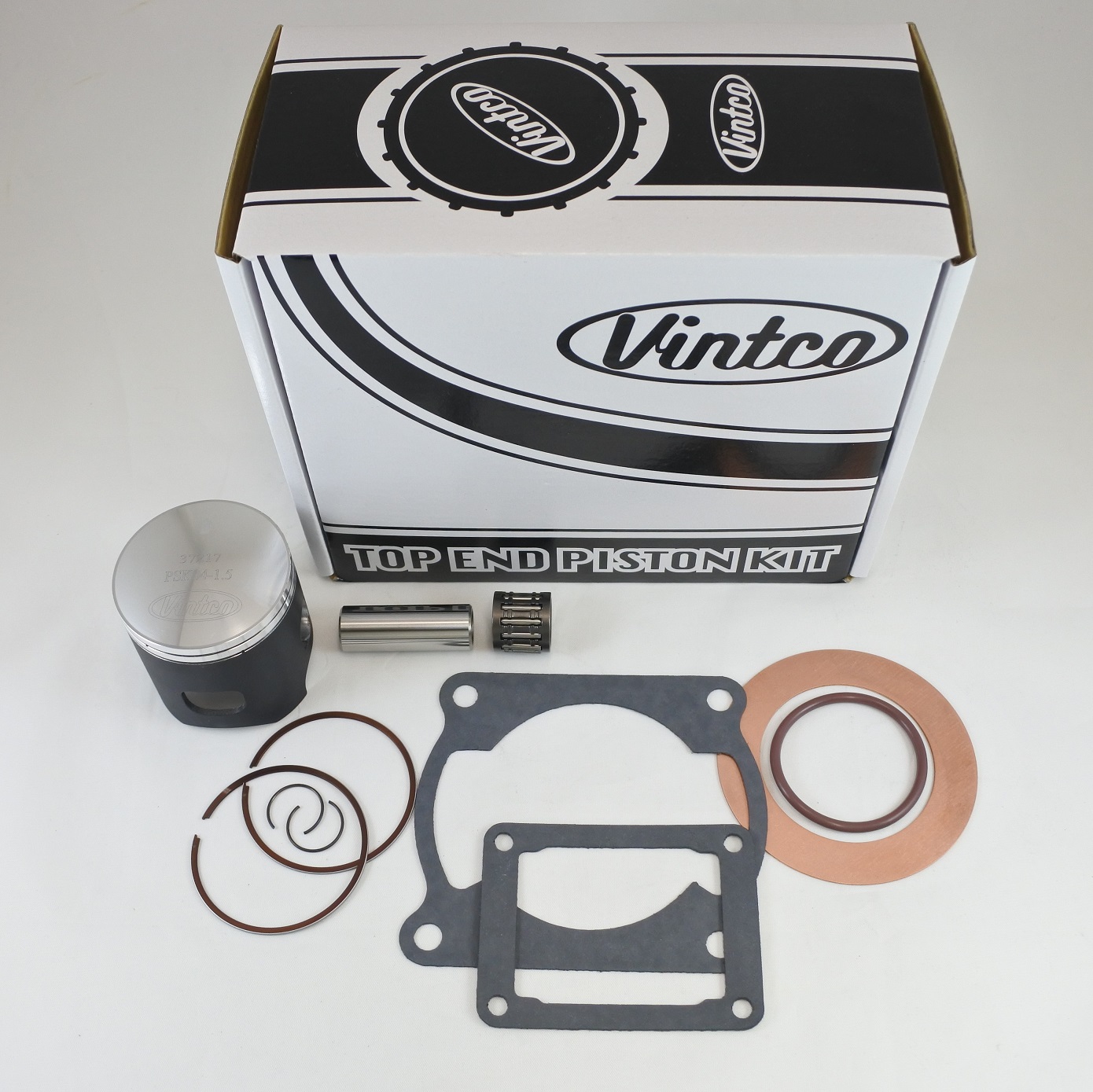 TOP END PISTON KIT 80-80 KAWASAKI KX 125 57.5mm 1.5mm OVER VINTCO KTK05-1.5 thumbnail 2