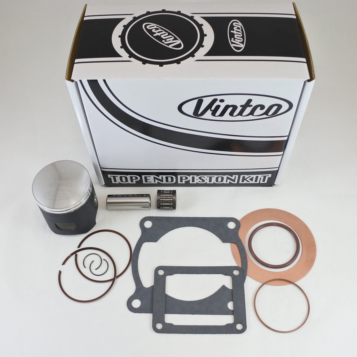 TOP END PISTON KIT 81-81 KAWASAKI KX 125 57.5mm 1.5mm OVER VINTCO KTK06-1.5 thumbnail 2