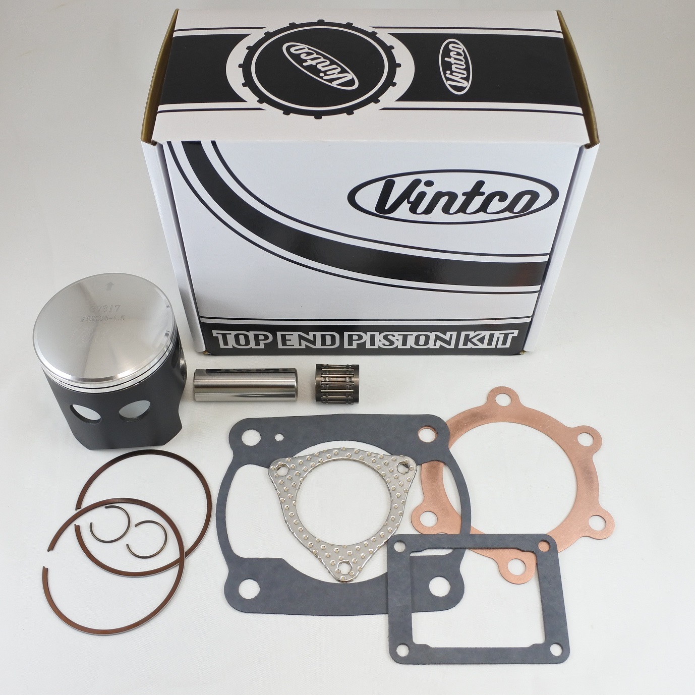 TOP END PISTON KIT 78-79 KAWASAKI KX 250 71.5mm +1.5mm OVER VINTCO KTK07-1.5 thumbnail 2